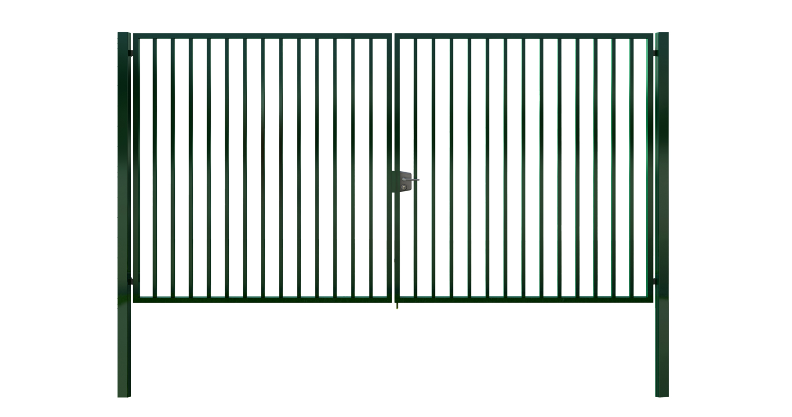 Puerta batiente Barrotes Pro verde doble hoja