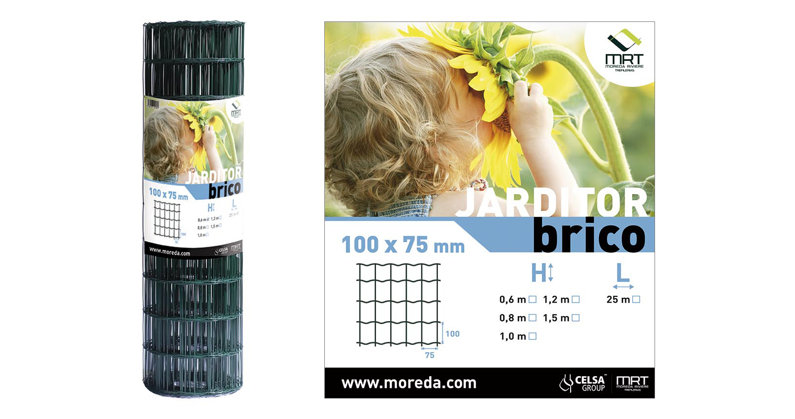 Etiqueta rollo malla Jarditor Brico 100x75 verde