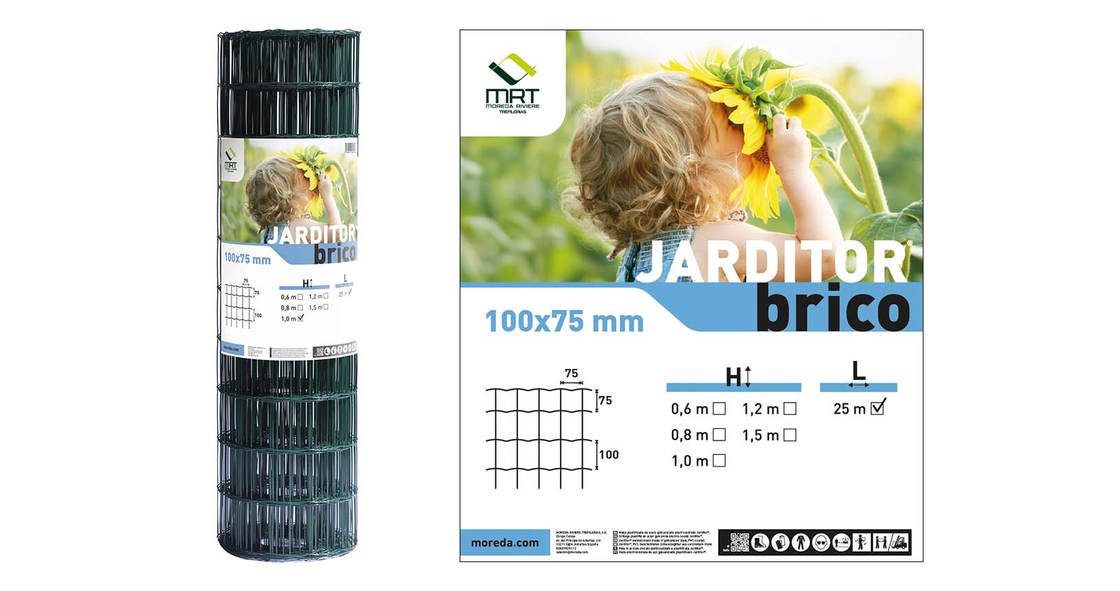 Etiqueta rollo malla Jarditor Brico 100x75 verde