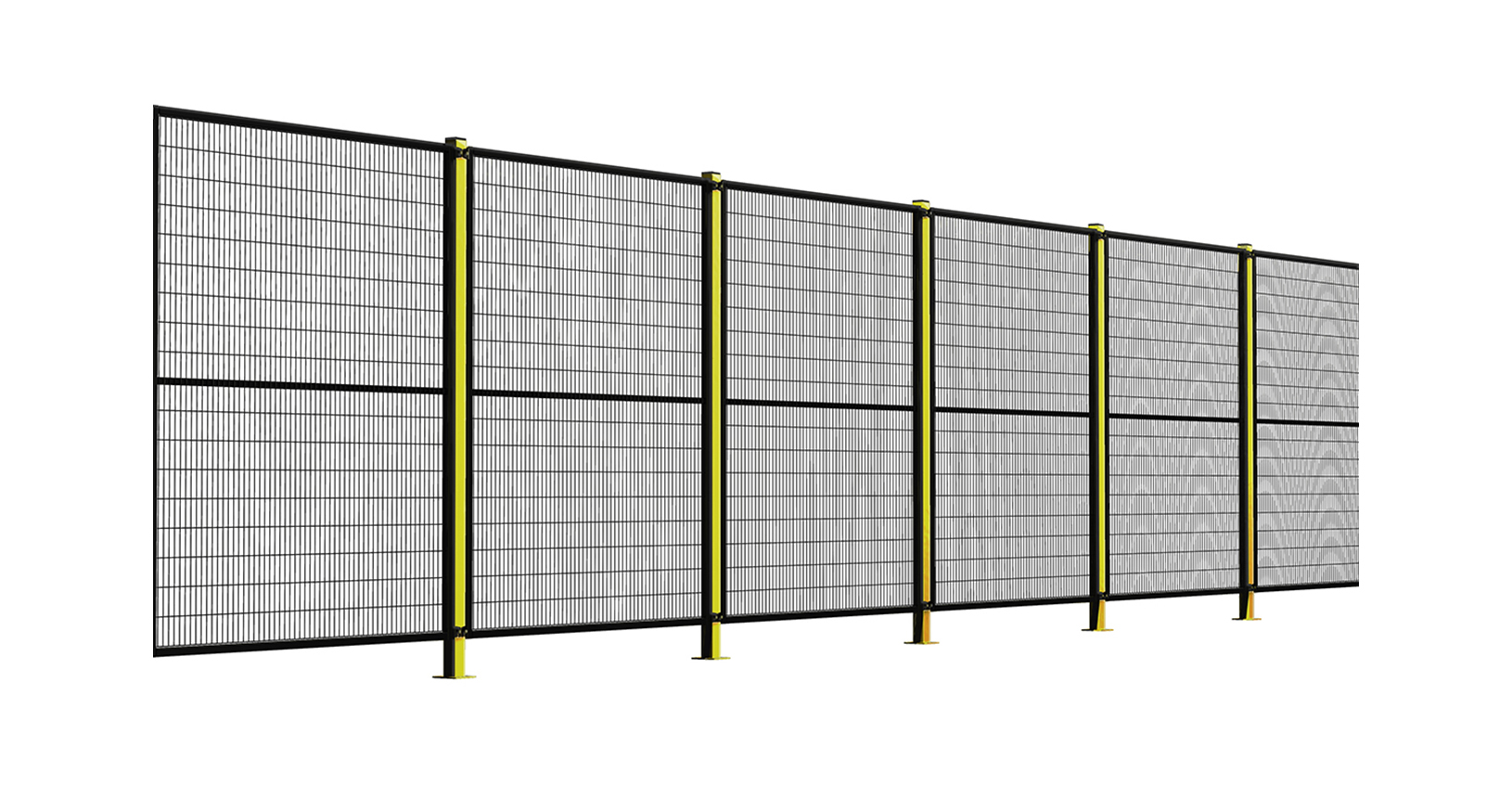 Protección industrial panel safety enmarcado de negro y amarillo