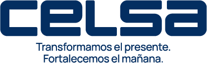 Logotipo del grupo Celsa, nuestro objetivo es transformar el presente y así fortalecer el futuro