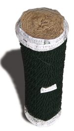 Rollo de la malla simple torsión plastificada verde, también llamada tela metálica